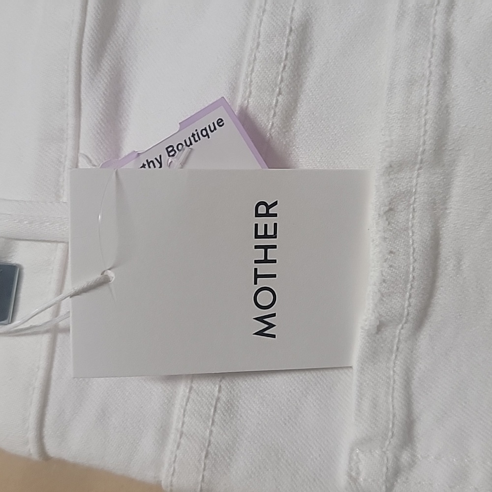 MOTHER High Rise White Jeans - Picture 5 of 6